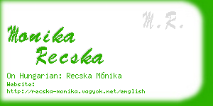 monika recska business card